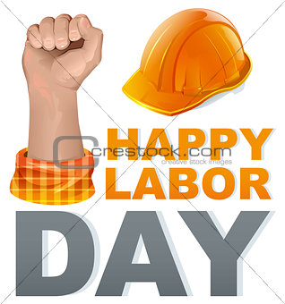 Happy Labor Day. Template greeting card