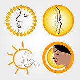 Logos for sun tanning