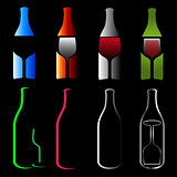 Bottles and glasses- spirits