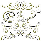 vector set of elements for design. borders