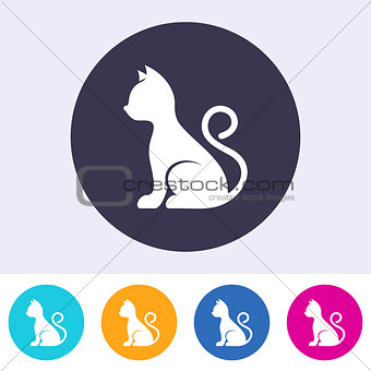 Vector simple cat icon