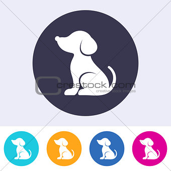 Vector simple dog icon