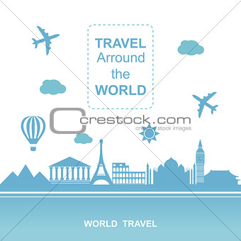 Travel arround the world vector illustration