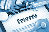 Enuresis Diagnosis. Medical Concept. 3D.