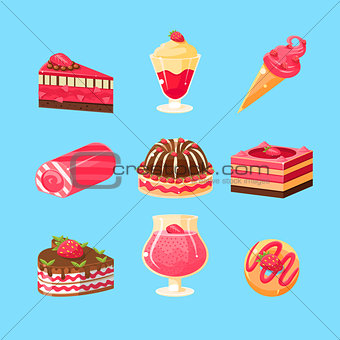Desserts With Strawberry Collection
