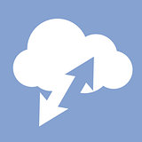 Cloud computing data synchronization - network interchange icon