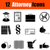 Set of attorney  icons
