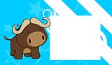 cute baby waterbull cartoon background