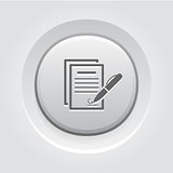 Signing Contract Icon. Business Concept