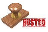 Busted red rubber stamp 