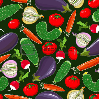Seamless background with vegetables