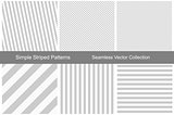 Striped patterns. Seamless vector collection.