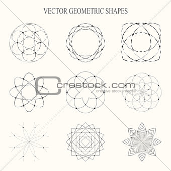Collection of vector geometric shapes.