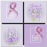 Vector card for 8 march. International Women Day