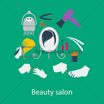 Beauty salon flat design