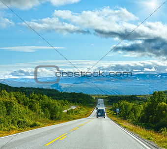 Norwegian summer road (near Dombas, Norge)