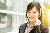 Asian female customer helpline