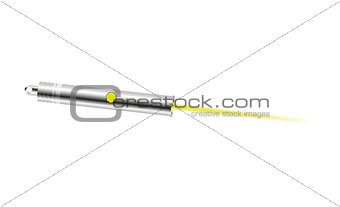 Laser pointer with yellow light