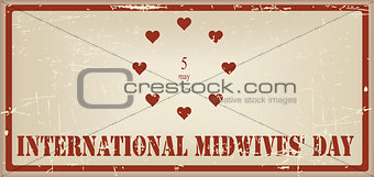 Vintage banner International Midwives Day