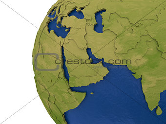 Middle East region on Earth
