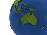 Australasian continent on Earth