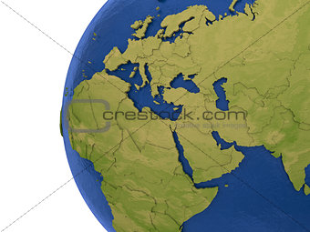 EMEA region on Earth