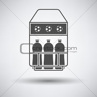Soccer field bottle container icon 