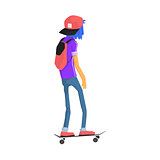 Male Teenage Skateboarder