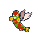 Winged Skatebord Character