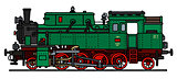 Classic green steam locomotive