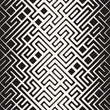 Vector Seamless Rounded Line Maze Irregular Pattern Halftone Gradient