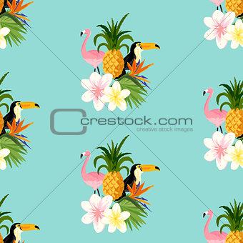 Seamless Tropical Theme background