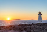 Peggys Cove Lighthouse at Sunset