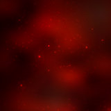 Abstract blood cells background. Particles on the red background