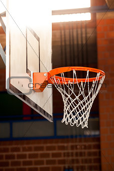 Indoor basketball hoop