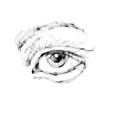 Sketch of female eye