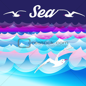 Bright sea background 
