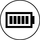 Battery level symbol - Vector icon isolated