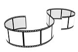 Film strip isolated with white background