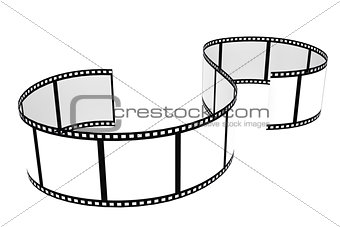 Film strip isolated with white background