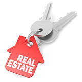 Keychain with real estate word image