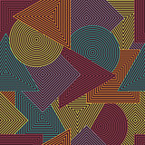 Abstract seamless texture. Vector background with colorful geometric line shapes