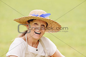 senior woman laughing