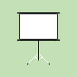 presentation board isolated with green background