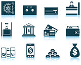 Set of twelve bank icons