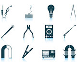 Set of soldering  icons