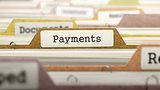Payments on Business Folder in Catalog.