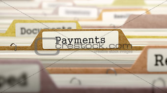 Payments on Business Folder in Catalog.