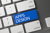 Keyboard with Blue Keypad - Apps Design.