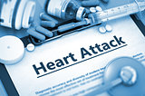 Heart Attack Diagnosis. Medical Concept. 3D Render.